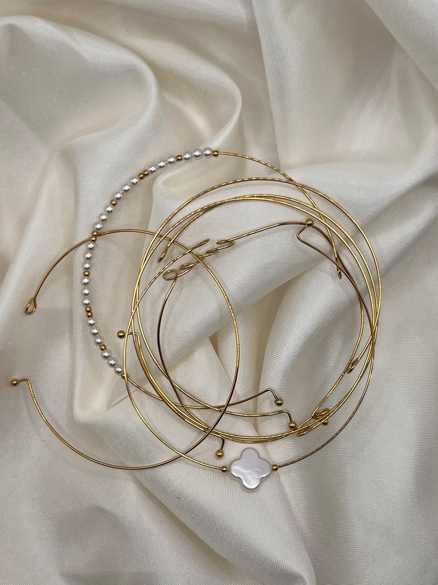 Lot bracelet trèfle