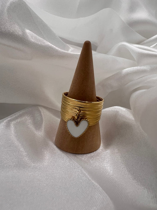 Bague breloque cœur